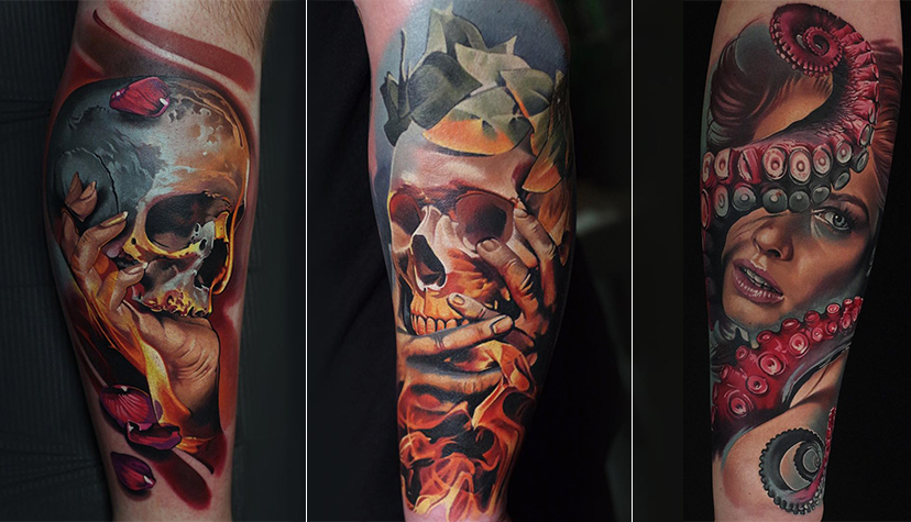 Styl Tatuaż Realistyczny Tatuażysta Levgen Knysh.