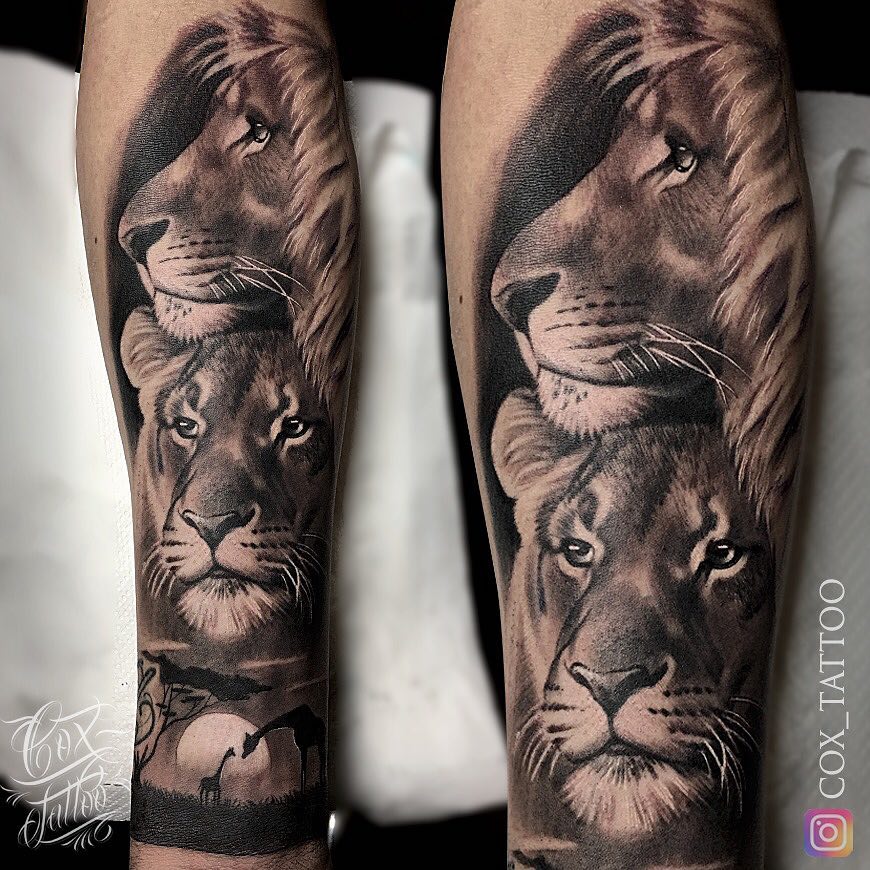 Tatuaż lwa i lwicy w afryce znaczenie dla mężczyzn i kobiet